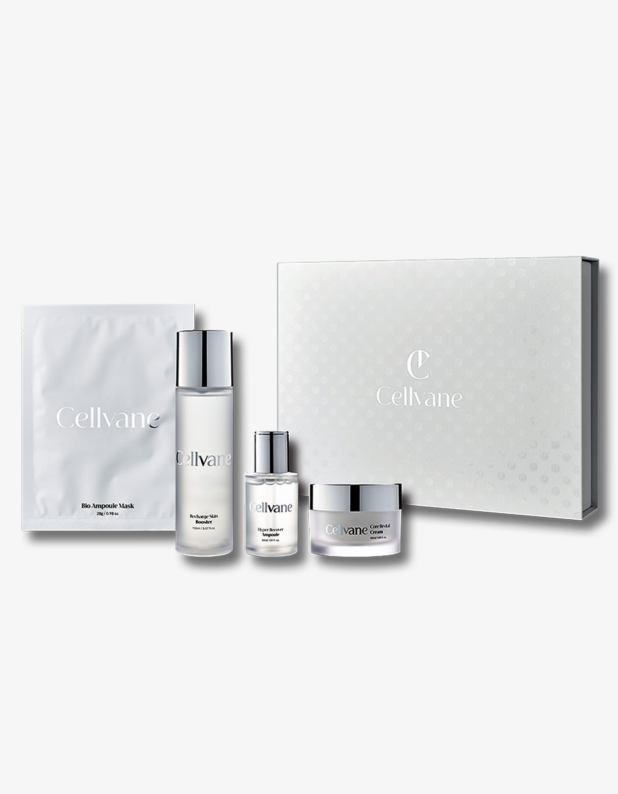 Set Cellvane (tonico 150 ml/siero 30 ml/crema 50 ml/maschera in tessuto Cellvane Bio Ampoule (28 g/pz.)x5)